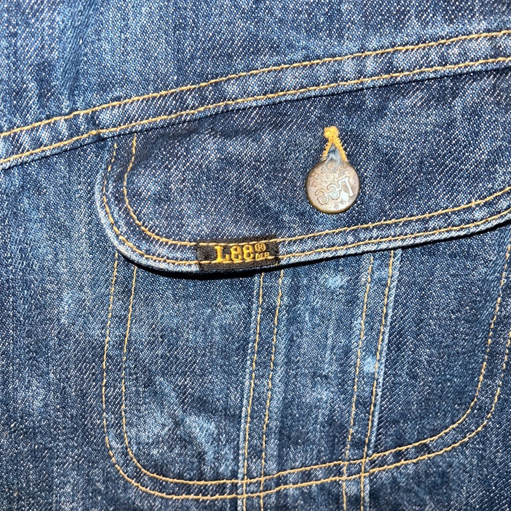Vintage Lee Storm Rider Denim Vest With inner liner - Picture 6 of 9